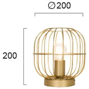 Viokef Lampe à poser Zenith en forme de cage, dorée pas cher