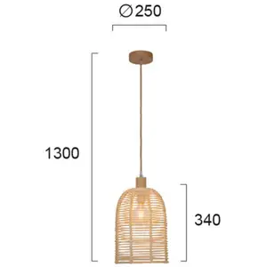 Viokef Suspension Bell en bois pas cher