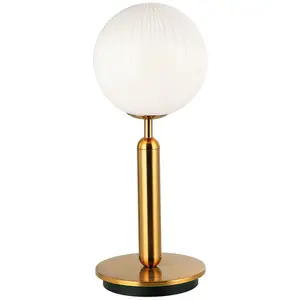 Viokef Lampe à poser Jolin avec boule de verre pas cher