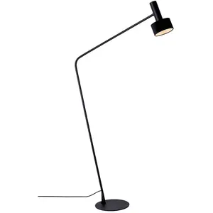Viokef Lampadaire Arietta abat-jour velours, noir pas cher