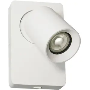 Viokef Spot mural Steven, interrupteur, inclinable, blanc pas cher