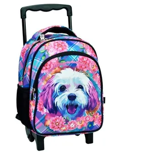 Urbakid Sac à dos à roulettes Chien Love 30 CM Trolley maternelle pas cher