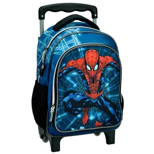Sac à dos à roulettes Spiderman Neon Web 30 CM Trolley Maternelle pas cher