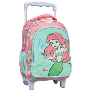 Comparateur de prix : Sac à dos à roulettes - Princess Ariel - 30 CM - 2 compartiments - Maternelle - Mixte