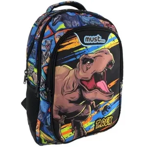 Sac à dos - Must - T-Rex Bleu - 43 CM - 2 Compartiments - Pour Enfants pas cher