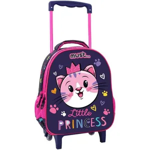 SANS Sac à dos à roulettes - Little Princess - 31 CM - Rose - Maternelle - Mixte pas cher