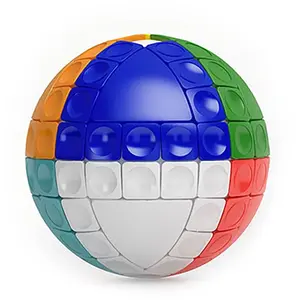 Abysse Corp V-Cube 25164 V V-Sphere Sliding Tile Puzzle Ball, Multi-Coloured pas cher