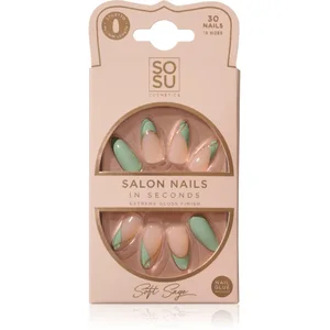 SOSU Cosmetics Salon Nails Faux ongles teinte Soft Sage 30 pcs pas cher