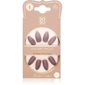 SOSU Cosmetics Salon Nails Faux ongles teinte Nudist 24 pcs pas cher
