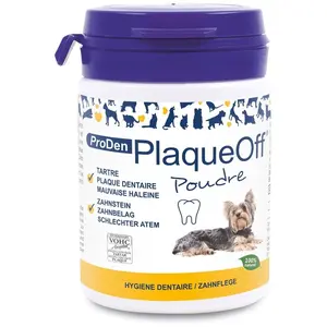 ProDen DEMAVIC Poudre Plaque Off - Hygiène bucco-dentaire - Pour chien - 60 g