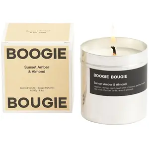 Bougie parfumée -Sunset amber and Almond - 250g Boogie Bougie pas cher