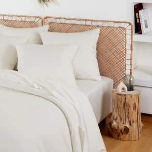 BAMBAW Drap Housse en Bambou - Ivoire pas cher