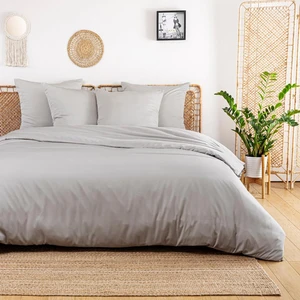 BAMBAW Housse de Couette en Bambou - Gris pas cher