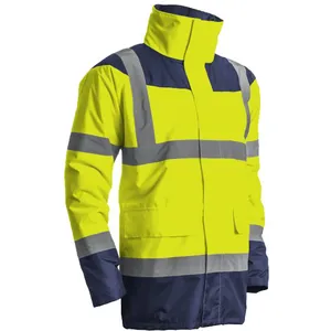 Parka matelassée haute visibilité keta jaune fluo/marine ts Coverguard 7KETYS