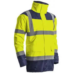 Parka matelassée haute visibilité keta jaune fluo/marine tm Coverguard 7KETYM