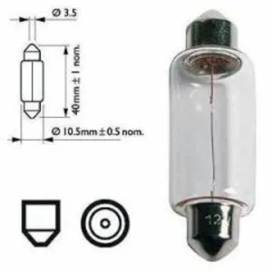 Inconnu Ampoule navette sv 8,5 - 8/12V - 18W - Boîte de 10 pas cher