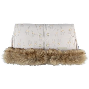 Moufles pour poussette beige motif girafe - Noukie's pas cher