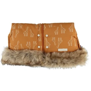 Moufles pour poussette ocre motif girafe - Noukie's pas cher