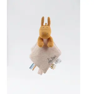 Doudou en coton bio Paco Les Iconiques JAUNE Noukie's pas cher