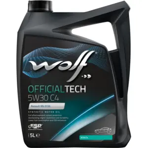 Comparateur de prix : WOLF - Huile moteur OFFICIALTECH 5W30 C4 - Bidon de 5 litres - 8308512