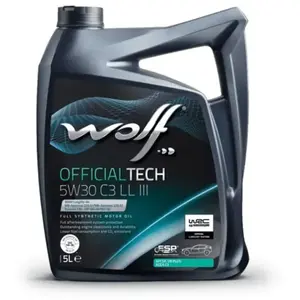 WOLF - Huile moteur OFFICIALTECH 5W30 C3 LL III - Bidon de 5 litres - 1048181 pas cher