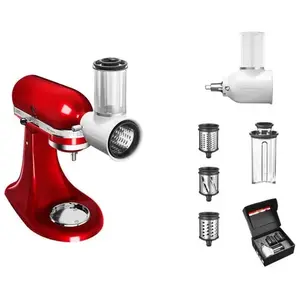 Robot pâtissier KitchenAid pack robot artisan + coffret rape 300 W Rouge