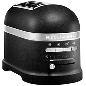 Comparateur de prix : Grille pain kitchenaid 2 fentes - 1250w artisan truffe noire  5kmt2204ebk