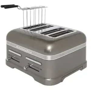 Comparateur de prix : Grille pain kitchenaid 4 fentes - 2500w artisan gris  5kmt4205ems