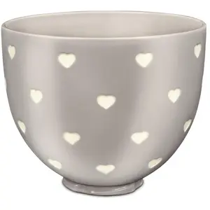 KitchenAid BOL MÉLANGEUR EN CÉRAMIQUE 4,7 L -  PETITS COEURS pas cher