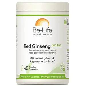 Comparateur de prix : Be-Life Red Ginseng 500 Bio 45 gélules