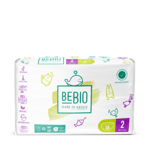 BEBIO - Couches écologiques taille 2 Mini 3-6 kg 28 langes - BEBIO pas cher