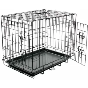 Cage de transport pour chien avec 2 portes tirroir plastic Duvoplus Fer Pliable TU pas cher