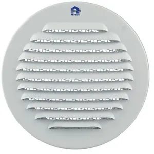 Renson Grille ronde Renson 435R 100 mm aluminium blanc RAL9010
