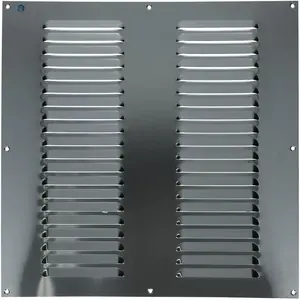 Comparateur de prix : Grille à persienne 436 RENSON 500 x 500 mm - anodisé argent - 45005001