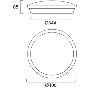 Plafonnier Sylvania Start Surface, Ø 40 cm, CCT, Multipower pas cher