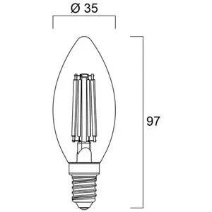 Comparateur de prix : Sylvania Ampoule bougie LED E14 ToLEDo filament 4,5W 827 claire