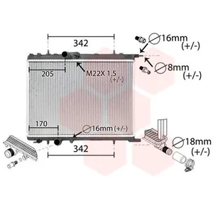 International Radiators Plus Radiateur refroidissement moteur VAN WEZEL 40002300 - Réf. 40002300 pas cher