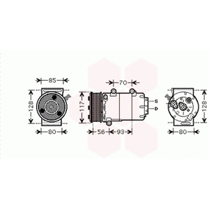 International Radiators Plus Compresseur de climatisation VAN WEZEL 1800K416 - Réf. 1800K416 pas cher