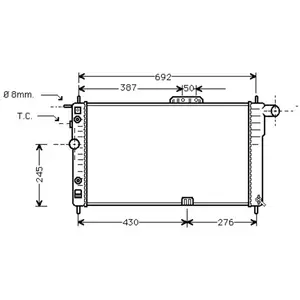 Radiateur, refroidissement du moteur 81002003 International Radiators 81002003 pas cher