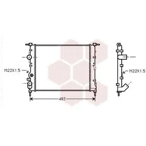 International Radiators Plus Radiateur refroidissement moteur VAN WEZEL 43002197 - Réf. 43002197 pas cher
