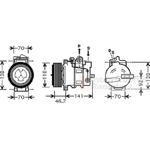 International Radiators Plus Compresseur, climatisation, avant, 12 V VAN WEZEL, par ex. pour Mercedes-Benz pas cher