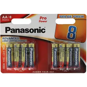 Panasonic Pack de 8 Piles Alcaline LR06 Mignon AA Panasonic Pro Power pas cher