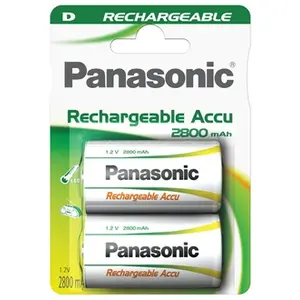 Panasonic - 2 Piles rechargeables d LR20 HHR-1SRE pas cher