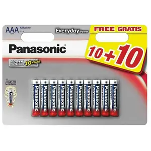 Panasonic - Everyday power LR03 aaa 10 piles +10 gratuites pas cher