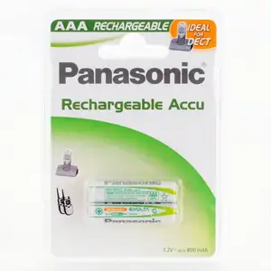 Panasonic HHR-4MVE/2BD - Batterie 2 x AAA - NiMH - (rechargeables) - 750 mAh pas cher