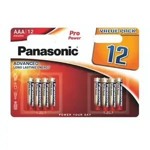 Panasonic Pack de 12 Piles Alcaline LR03 Micro AAA Panasonic Pro Power pas cher