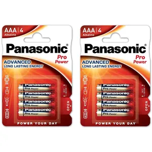 Panasonic Pack de 8 Piles Alcaline LR03 Micro AAA Panasonic Pro Power pas cher