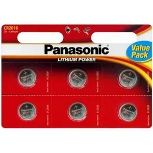 PANASONIC - Pile bouton lithium CR2016 X6 pas cher