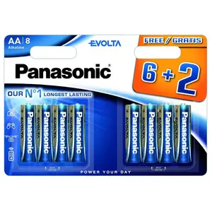 Panasonic 8 Piles Evolta LR06 6+2 gratuites pas cher