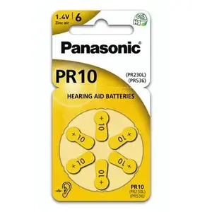 Batterie Zinc Air 10 1.4V - Battery - 75 mAh (PR-10-6LB) - Panasonic pas cher